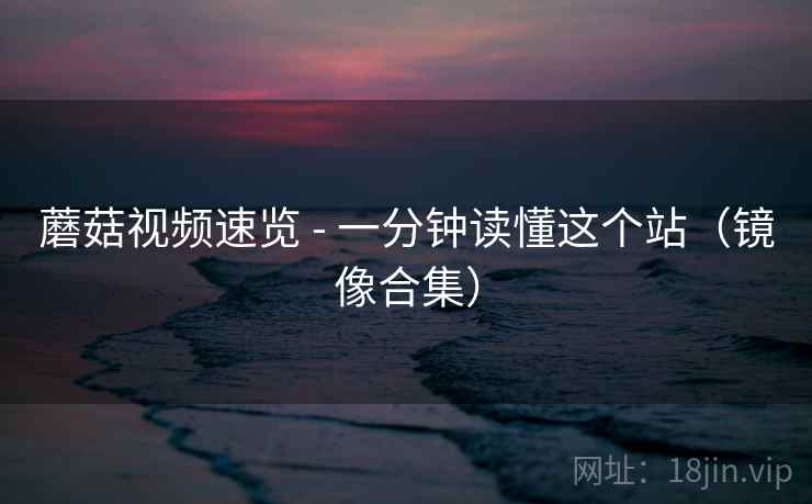 蘑菇视频速览 - 一分钟读懂这个站（镜像合集）